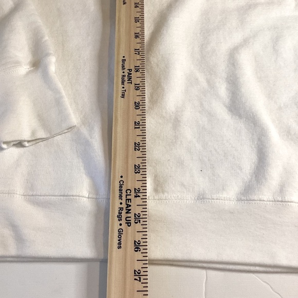 VTG Champion L Authentic Athleticwear Logo Crew Pullover Sweatshirt White EUC - Picture 11 of 16